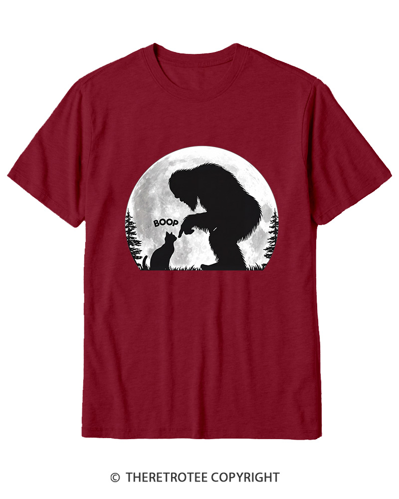 TheRetroTee Hand Boop Nose Bigfoot 1970s Cotton T-Shirt