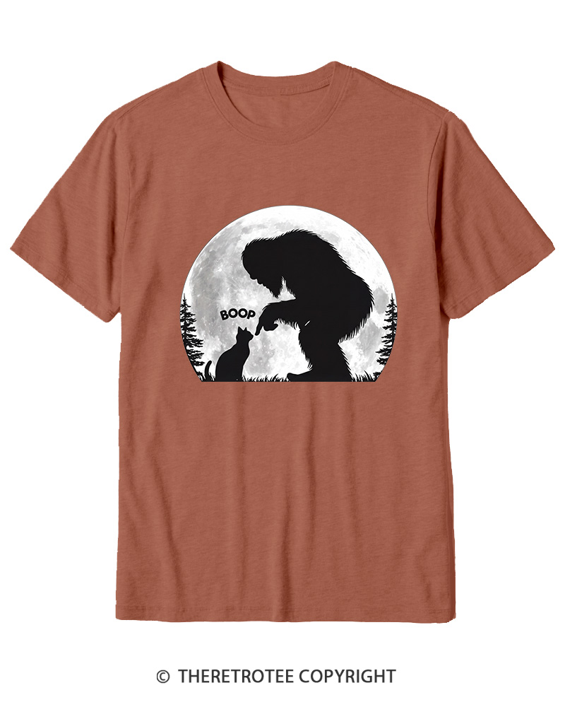 TheRetroTee Hand Boop Nose Bigfoot 1970s Cotton T-Shirt