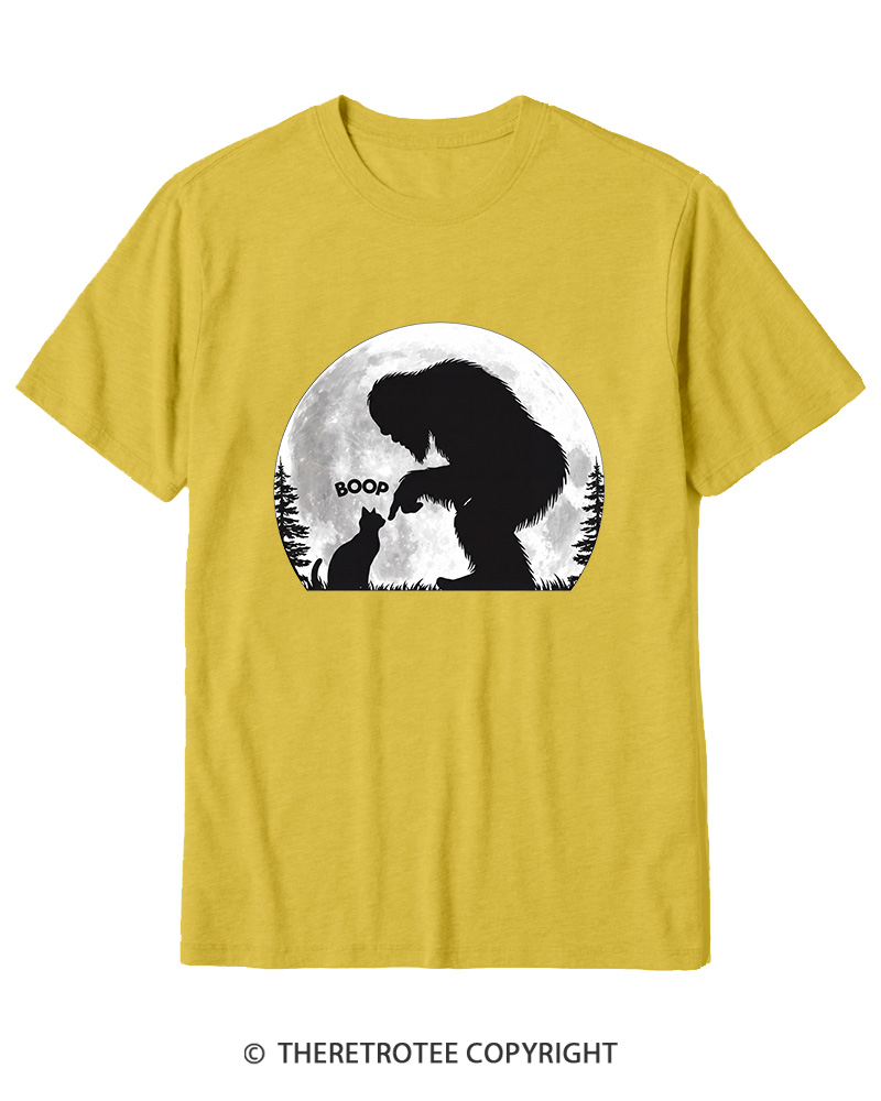TheRetroTee Hand Boop Nose Bigfoot 1970s Cotton T-Shirt