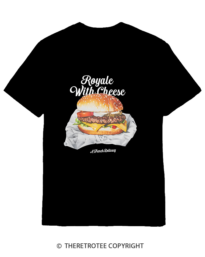 TheRetroTee Royale with Cheese 1990s Cotton T-Shirt