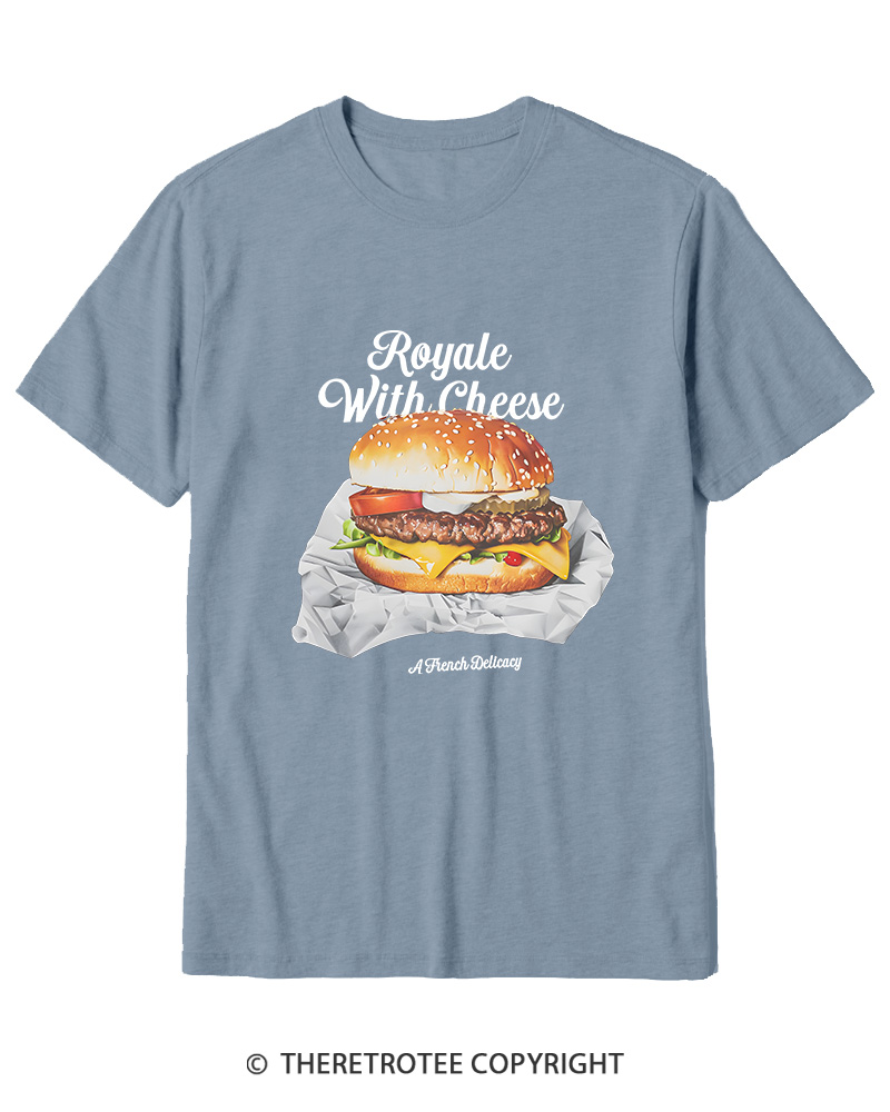 TheRetroTee Royale with Cheese 1990s Cotton T-Shirt