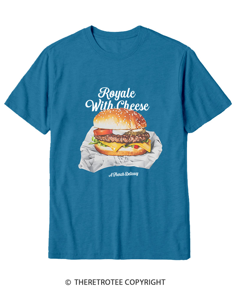 TheRetroTee Royale with Cheese 1990s Cotton T-Shirt