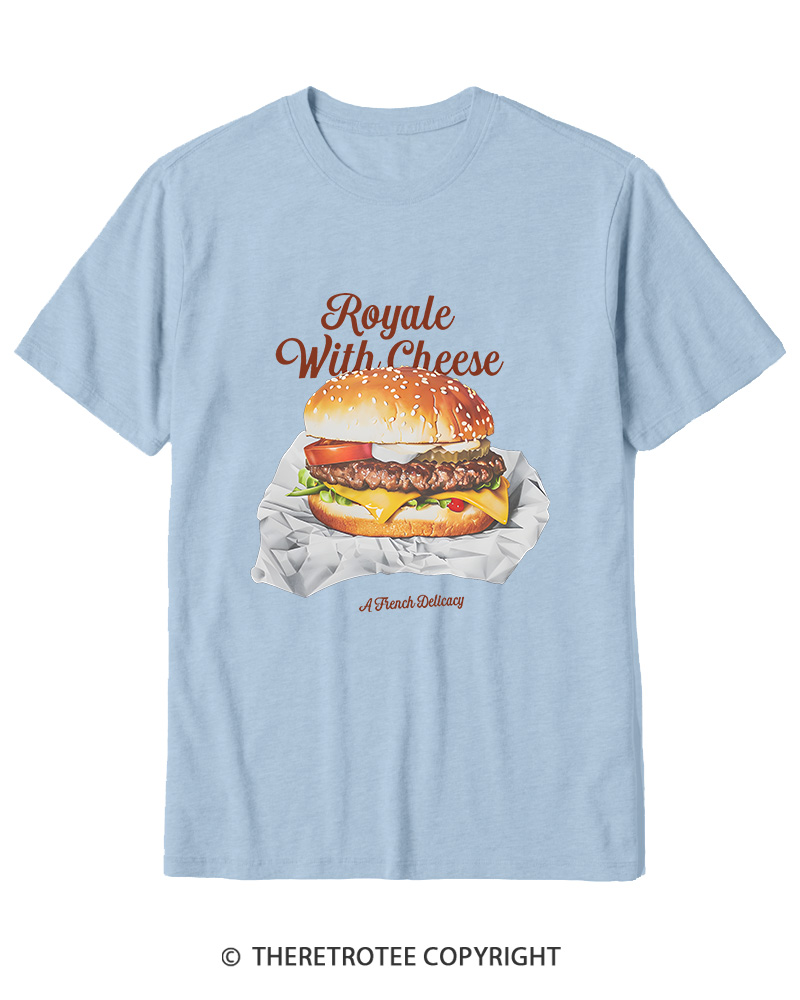 TheRetroTee Royale with Cheese 1990s Cotton T-Shirt
