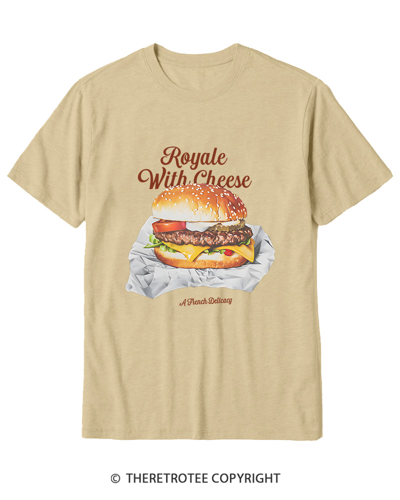 TheRetroTee Royale with Cheese 1990s Cotton T-Shirt