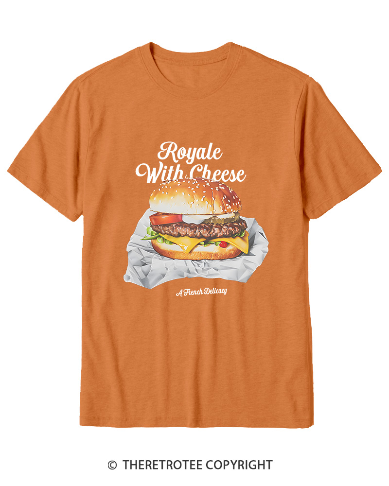 TheRetroTee Royale with Cheese 1990s Cotton T-Shirt