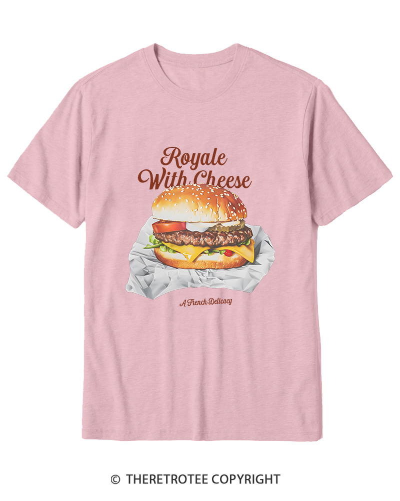 TheRetroTee Royale with Cheese 1990s Cotton T-Shirt