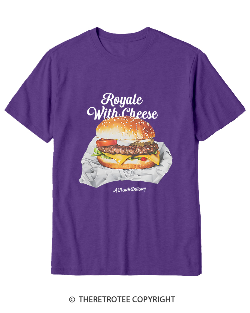 TheRetroTee Royale with Cheese 1990s Cotton T-Shirt