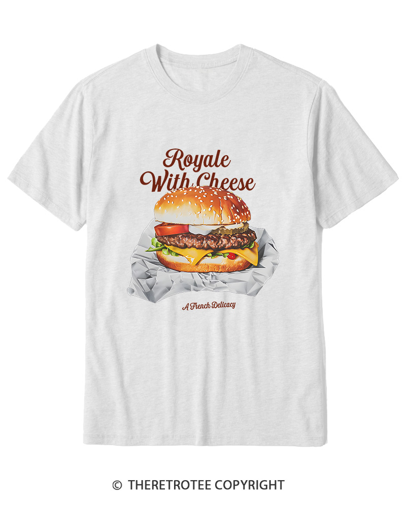 TheRetroTee Royale with Cheese 1990s Cotton T-Shirt