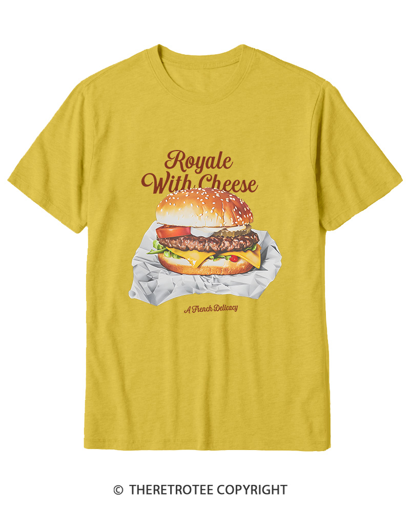 TheRetroTee Royale with Cheese 1990s Cotton T-Shirt