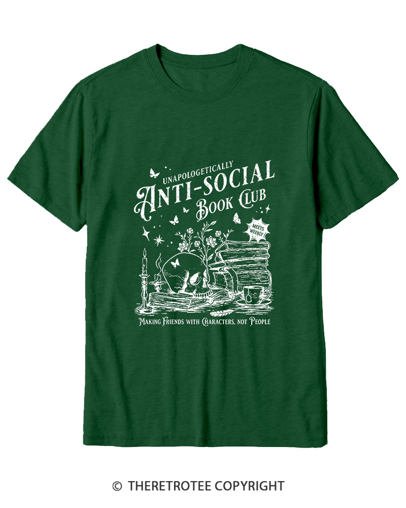 TheRetroTee Anti-Social Book Club Cotton T-Shirt