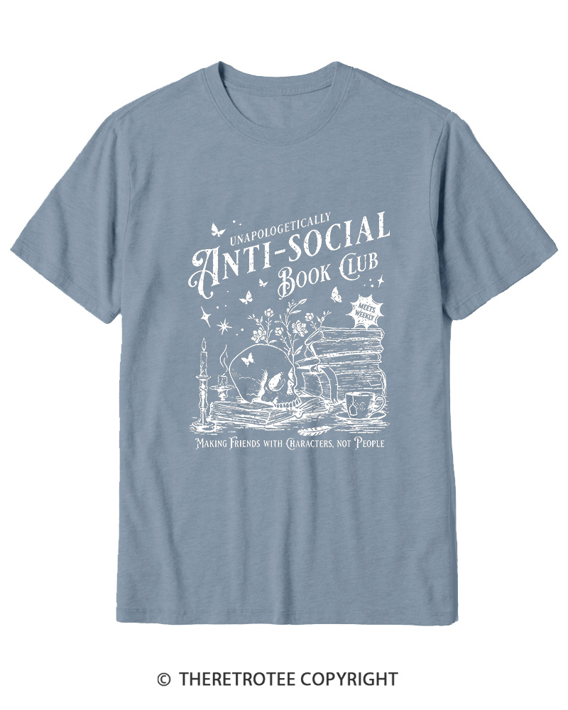 TheRetroTee Anti-Social Book Club Cotton T-Shirt