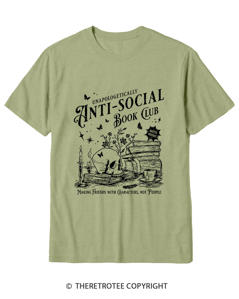 TheRetroTee Anti-Social Book Club Cotton T-Shirt