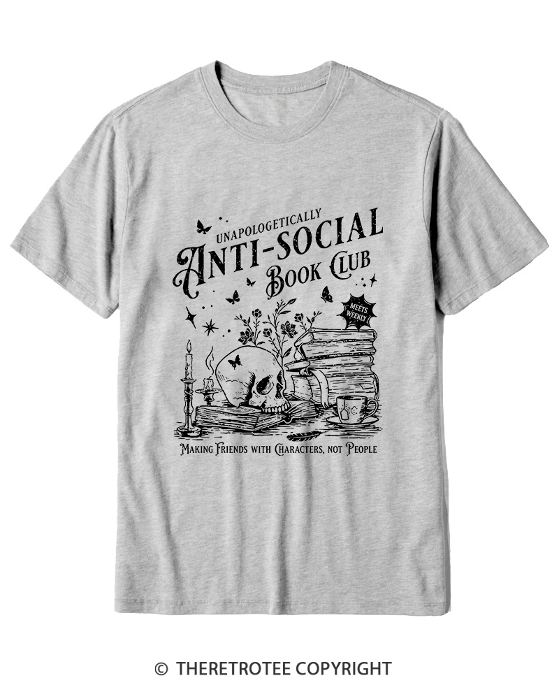 TheRetroTee Anti-Social Book Club Cotton T-Shirt