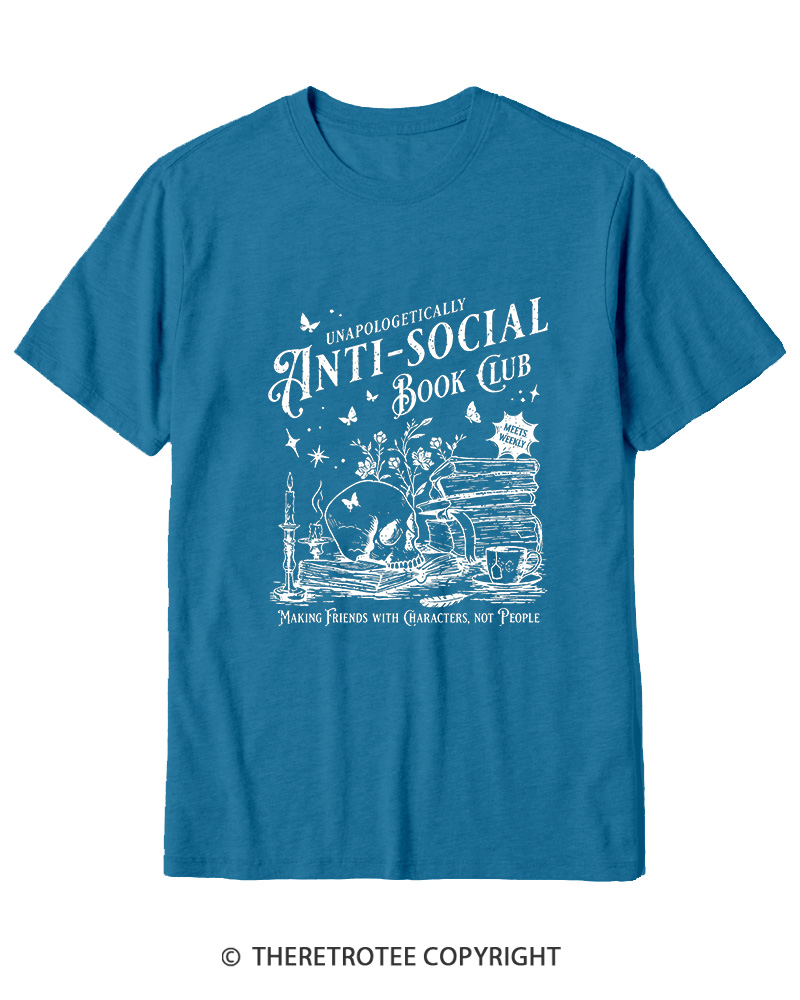 TheRetroTee Anti-Social Book Club Cotton T-Shirt
