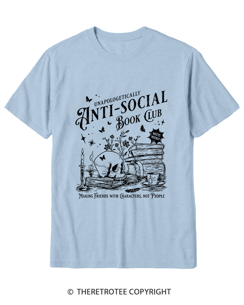 TheRetroTee Anti-Social Book Club Cotton T-Shirt