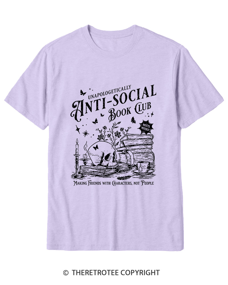 TheRetroTee Anti-Social Book Club Cotton T-Shirt