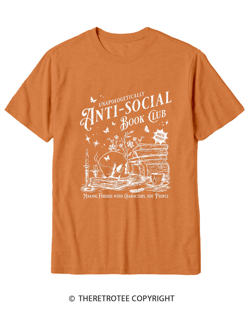 TheRetroTee Anti-Social Book Club Cotton T-Shirt
