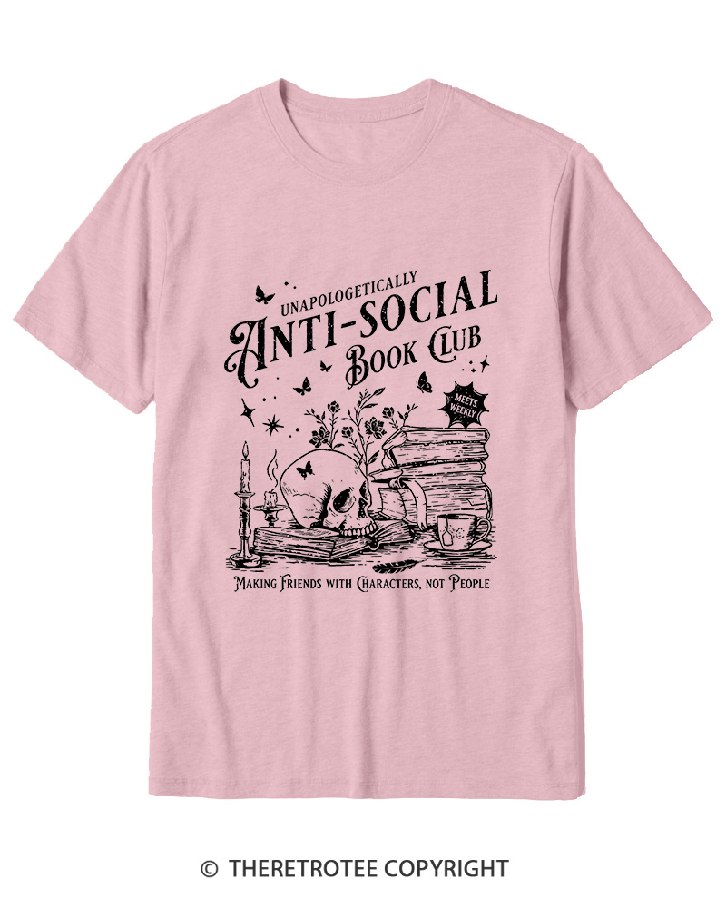 TheRetroTee Anti-Social Book Club Cotton T-Shirt