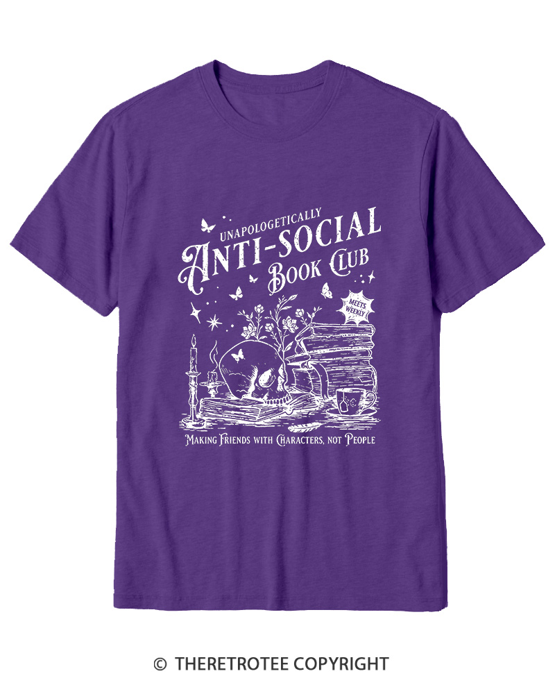 TheRetroTee Anti-Social Book Club Cotton T-Shirt