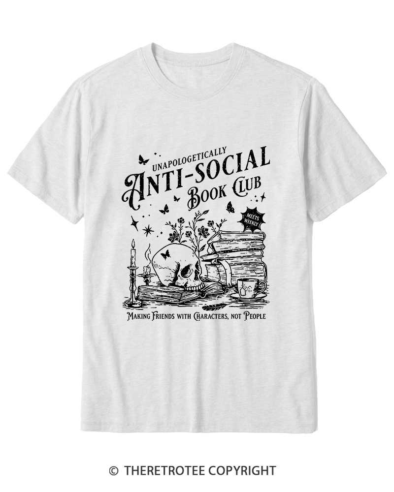 TheRetroTee Anti-Social Book Club Cotton T-Shirt