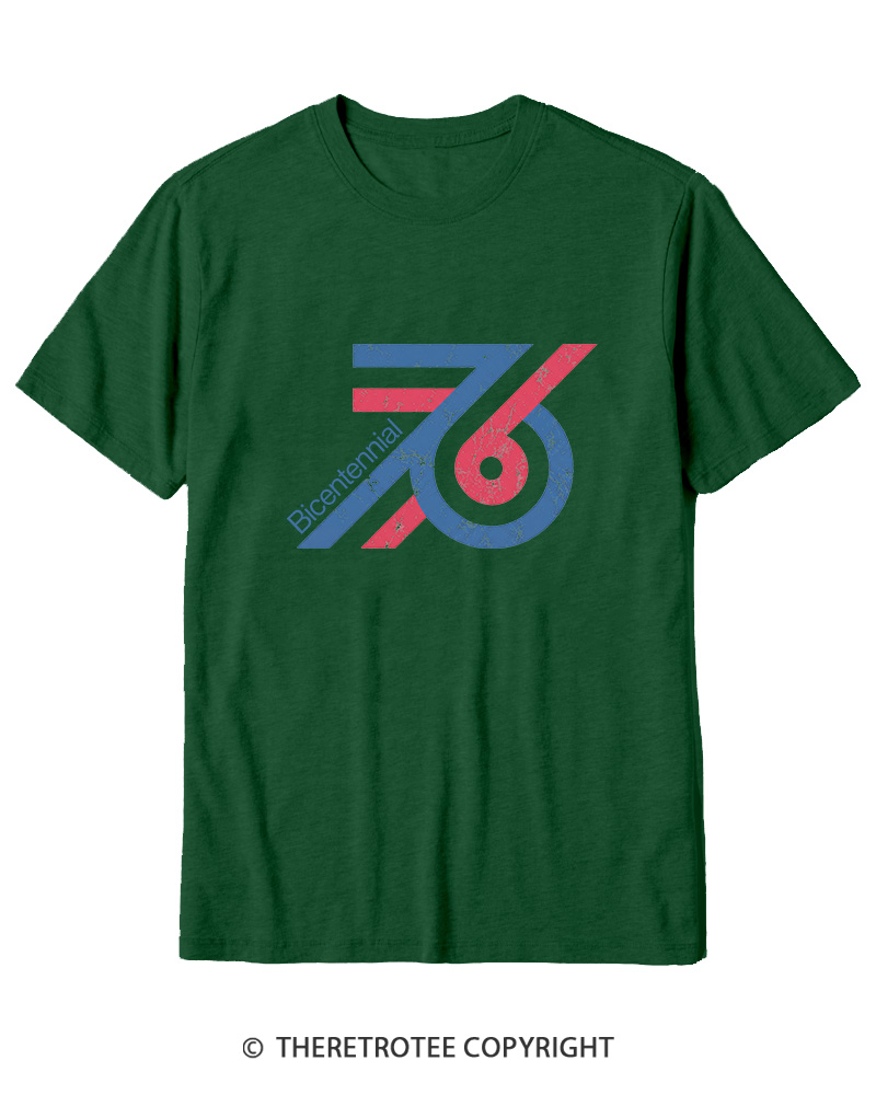 TheRetroTee 1976 American Bicentennial Cotton T-Shirt