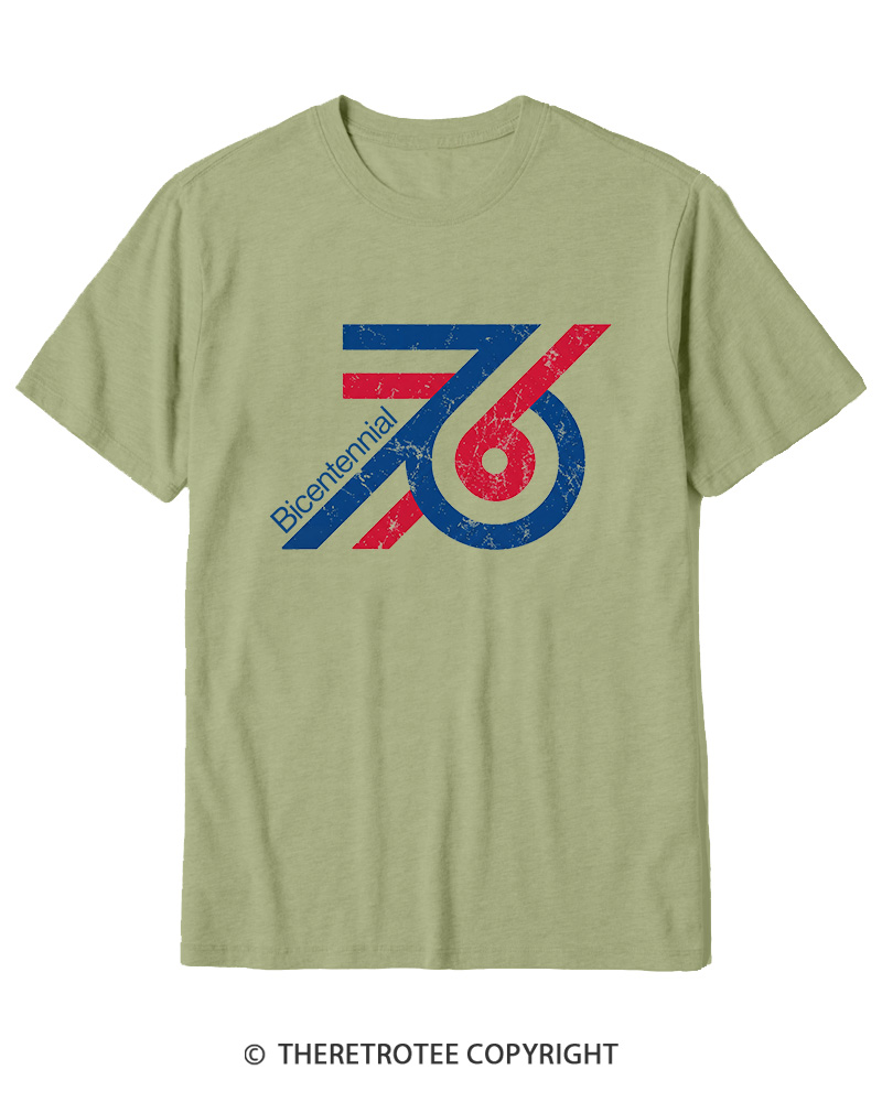 TheRetroTee 1976 American Bicentennial Cotton T-Shirt