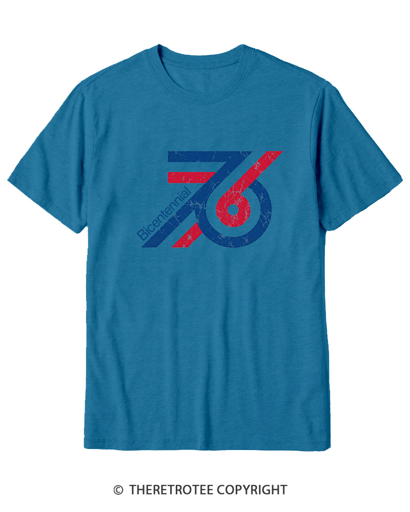 TheRetroTee 1976 American Bicentennial Cotton T-Shirt