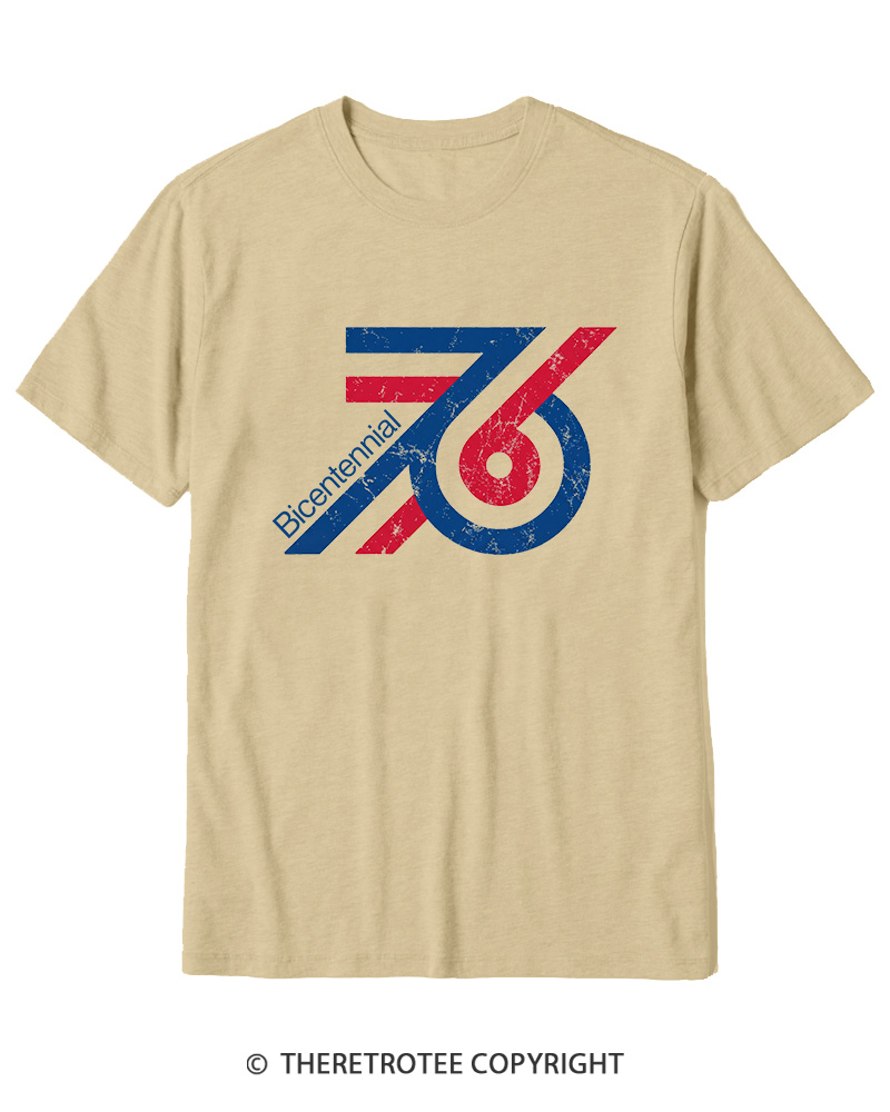 TheRetroTee 1976 American Bicentennial Cotton T-Shirt