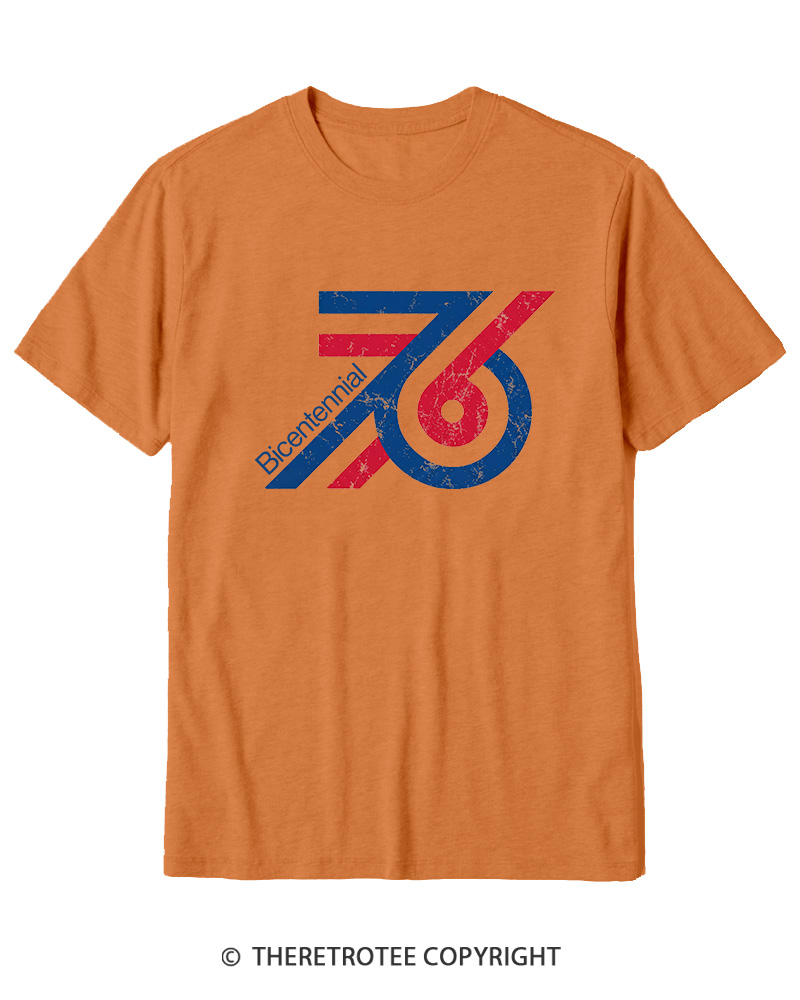 TheRetroTee 1976 American Bicentennial Cotton T-Shirt