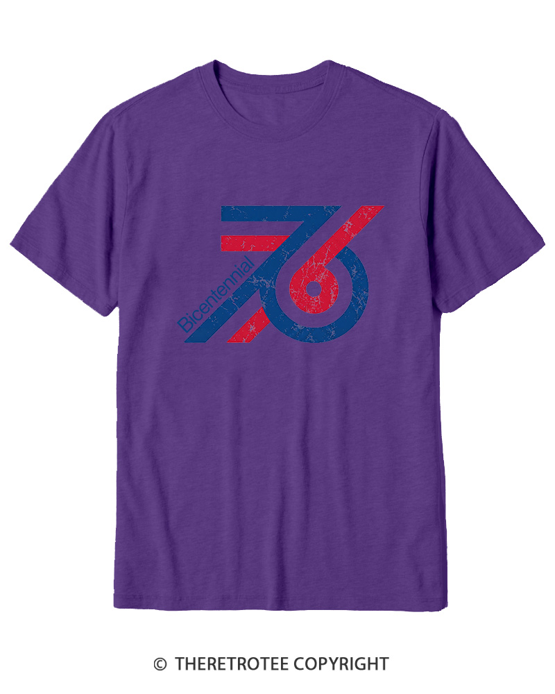 TheRetroTee 1976 American Bicentennial Cotton T-Shirt