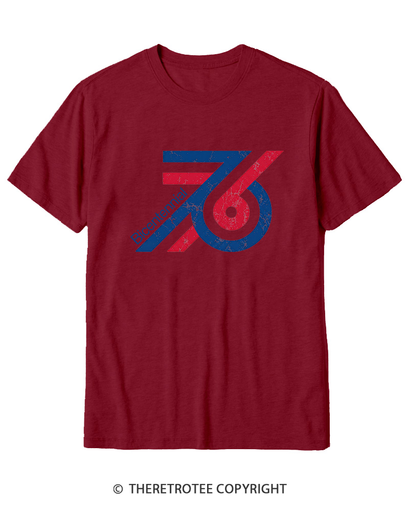 TheRetroTee 1976 American Bicentennial Cotton T-Shirt