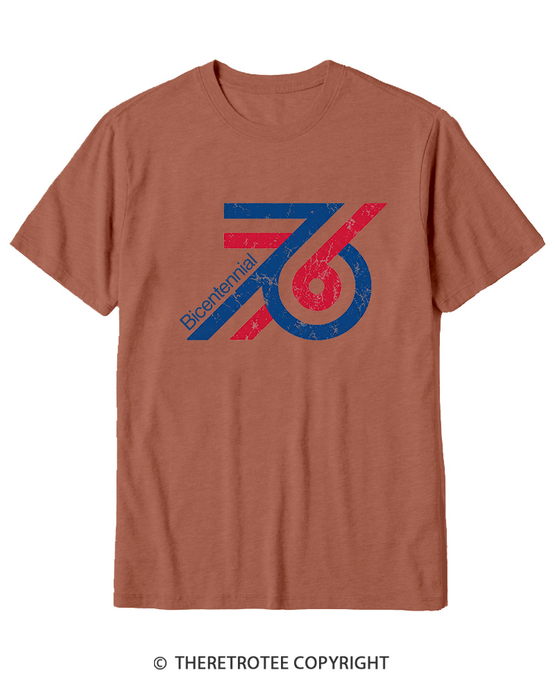 TheRetroTee 1976 American Bicentennial Cotton T-Shirt