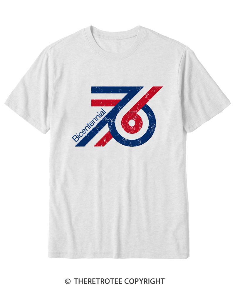 TheRetroTee 1976 American Bicentennial Cotton T-Shirt