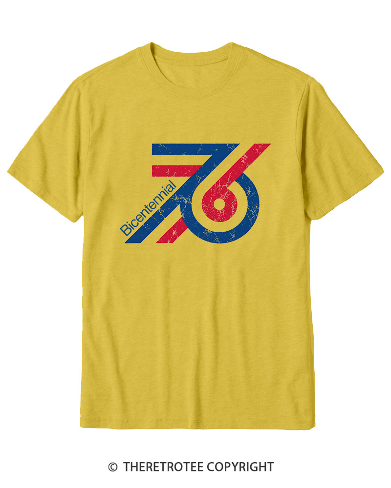 TheRetroTee 1976 American Bicentennial Cotton T-Shirt