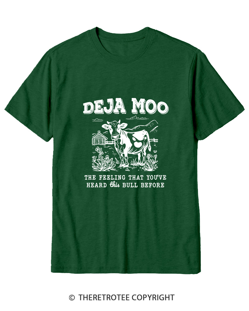 TheRetroTee Deja Moo 2000s Cotton T-Shirt