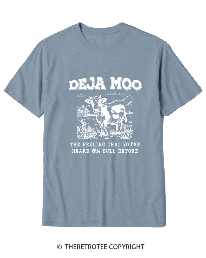 TheRetroTee Deja Moo 2000s Cotton T-Shirt