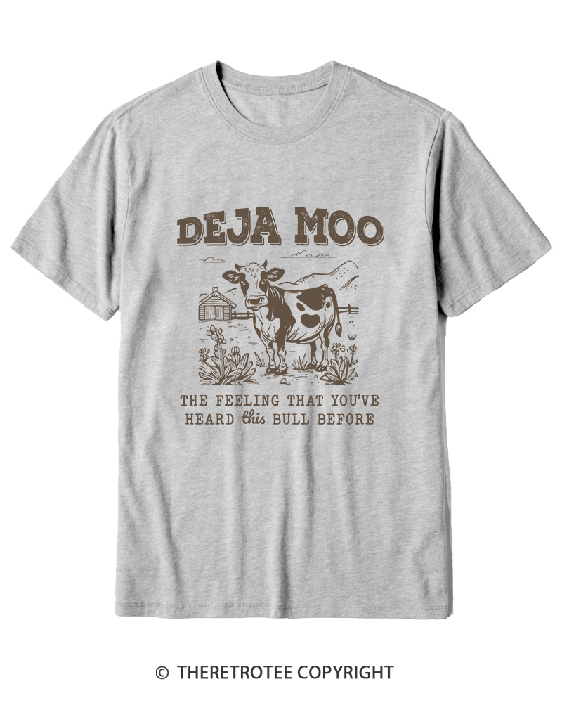 TheRetroTee Deja Moo 2000s Cotton T-Shirt