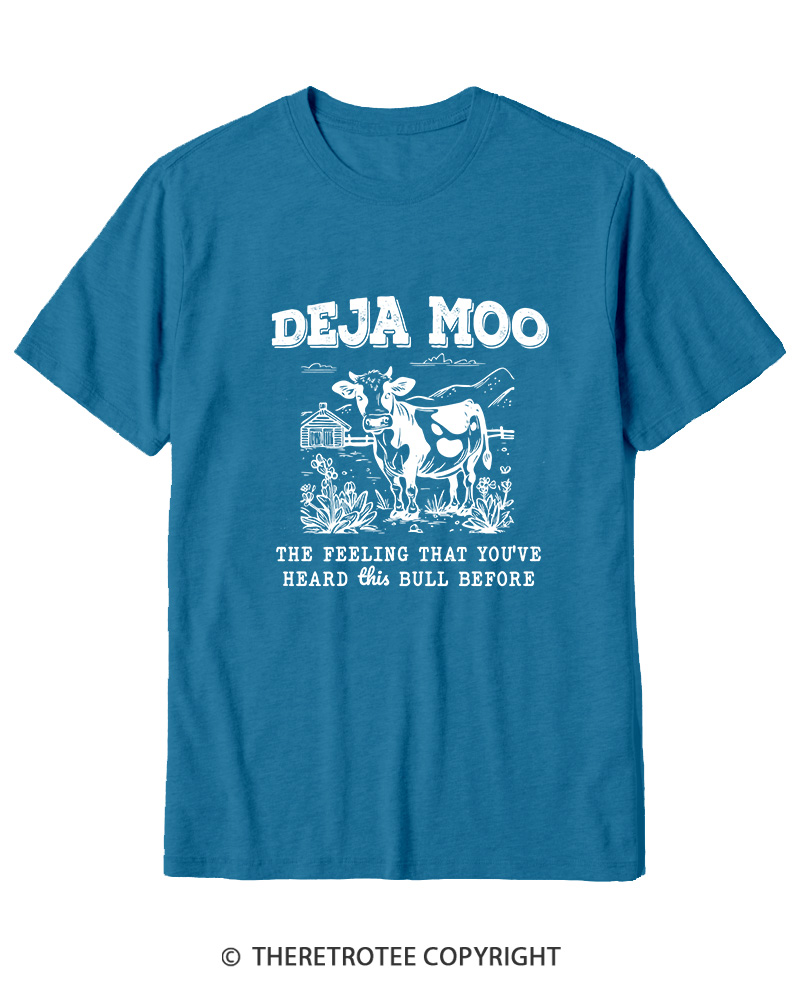 TheRetroTee Deja Moo 2000s Cotton T-Shirt