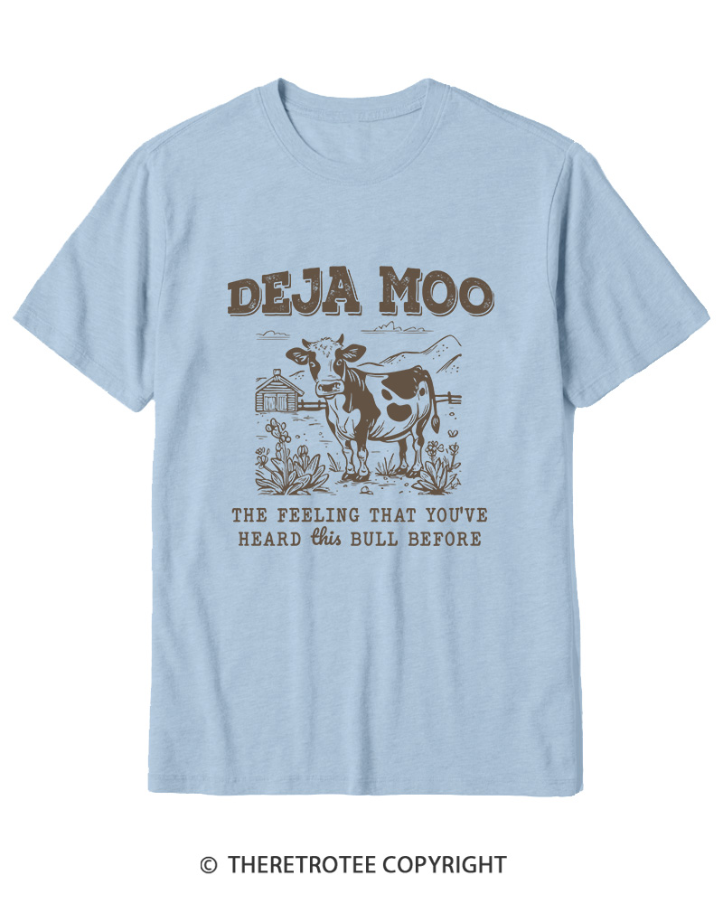 TheRetroTee Deja Moo 2000s Cotton T-Shirt
