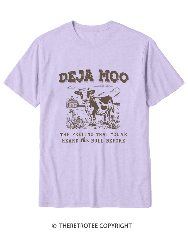 TheRetroTee Deja Moo 2000s Cotton T-Shirt