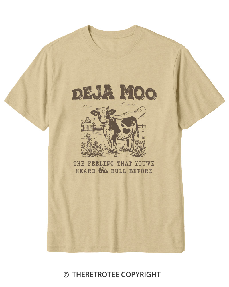 TheRetroTee Deja Moo 2000s Cotton T-Shirt