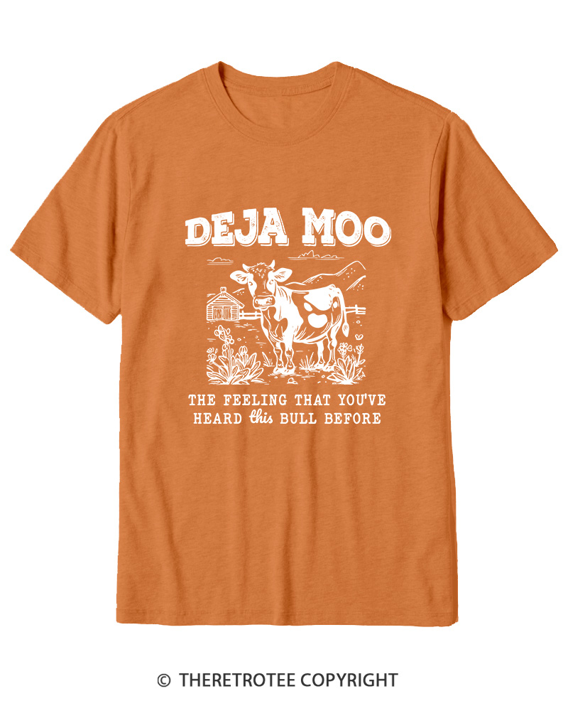 TheRetroTee Deja Moo 2000s Cotton T-Shirt