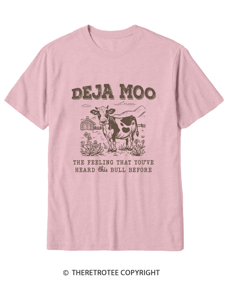 TheRetroTee Deja Moo 2000s Cotton T-Shirt
