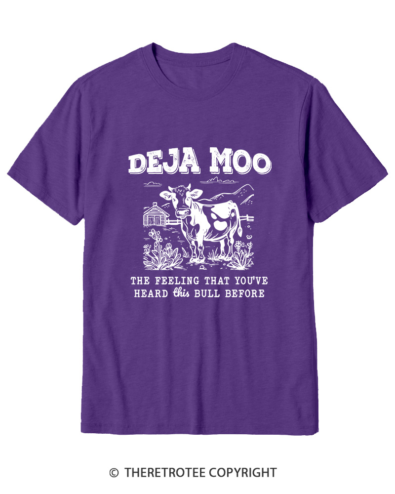 TheRetroTee Deja Moo 2000s Cotton T-Shirt