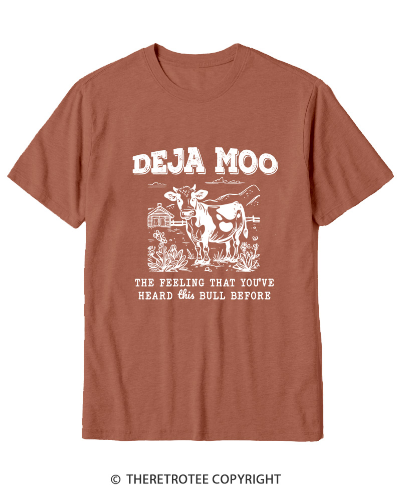 TheRetroTee Deja Moo 2000s Cotton T-Shirt