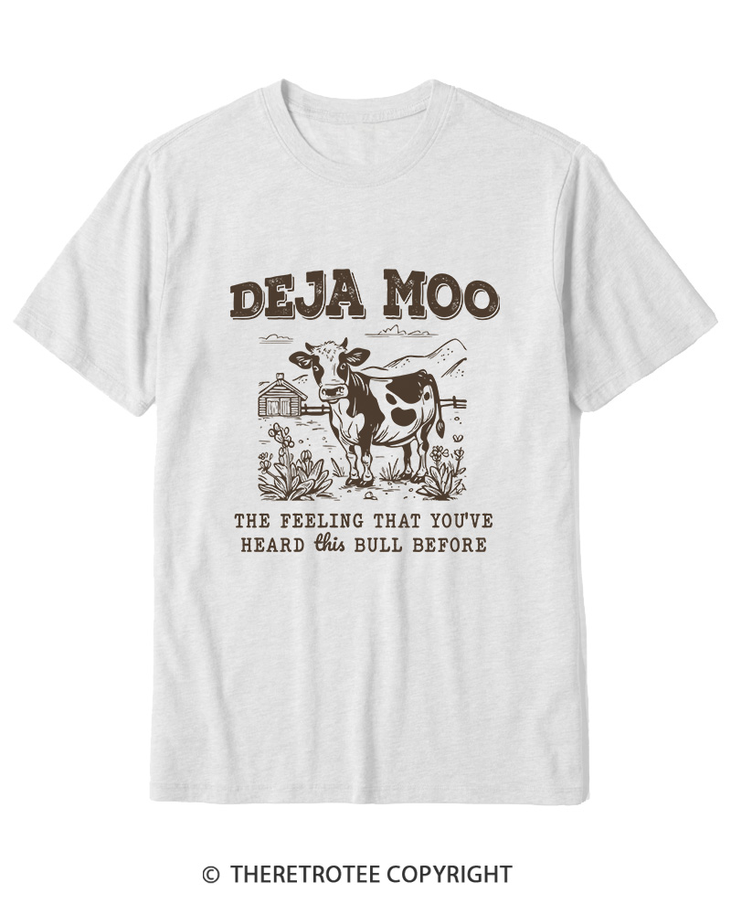 TheRetroTee Deja Moo 2000s Cotton T-Shirt