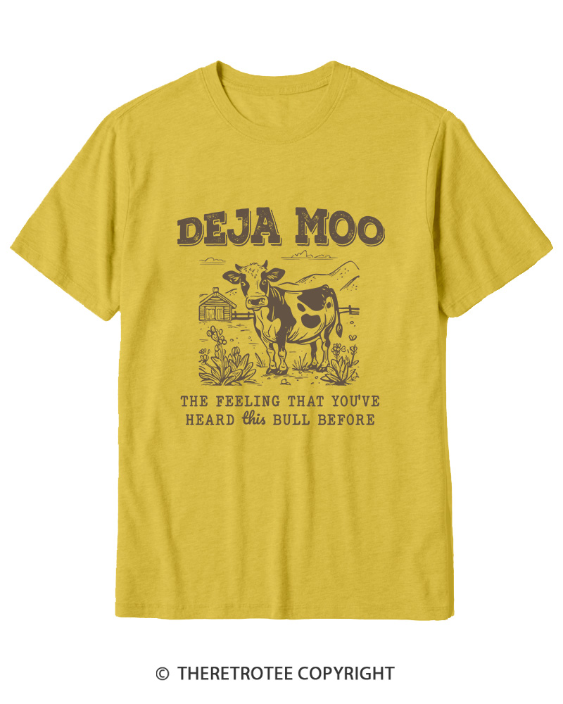TheRetroTee Deja Moo 2000s Cotton T-Shirt