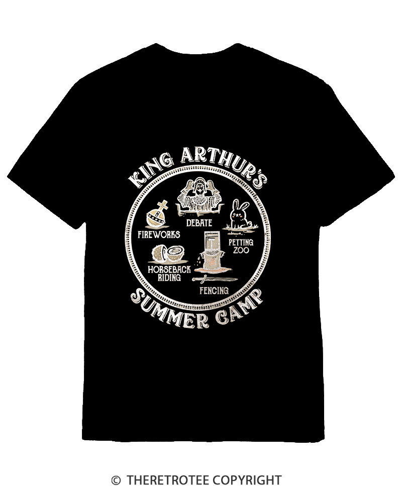 TheRetroTee King Arthur's Summer Camp 1970s Cotton T-Shirt