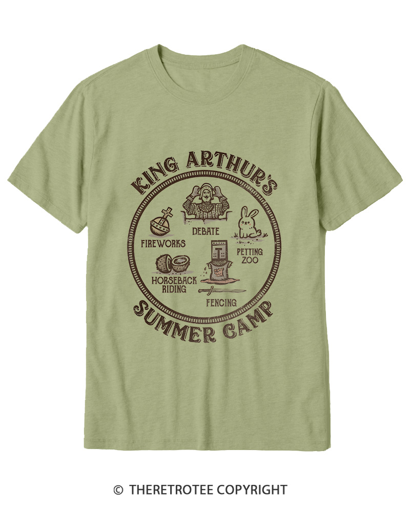 TheRetroTee King Arthur's Summer Camp 1970s Cotton T-Shirt