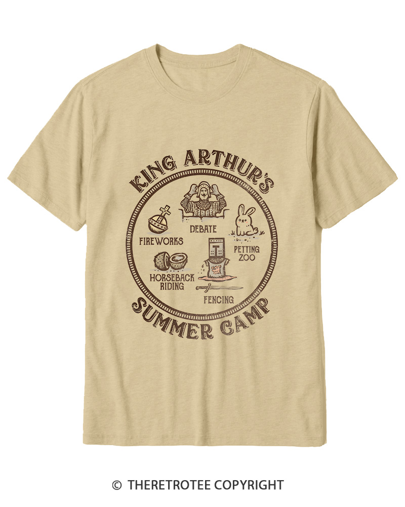TheRetroTee King Arthur's Summer Camp 1970s Cotton T-Shirt